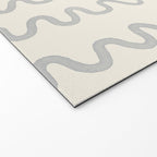 Watercolor Squiggly Lines - Blue Cream Welcome Mat Gallery Image 2