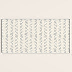 Watercolor Squiggly Lines - Blue Cream Desk Mat Gallery Image 3
