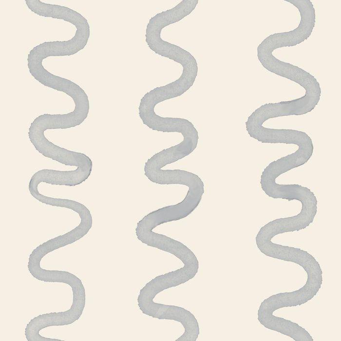 Watercolor Squiggly Lines - Blue Cream Coffee Mug Gallery Image 2
