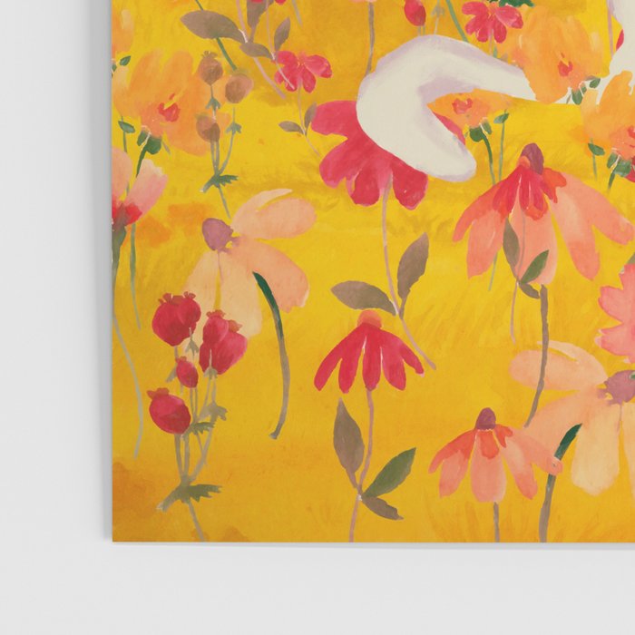 cat in a field of flowers 3 Poster Gallery Image 3