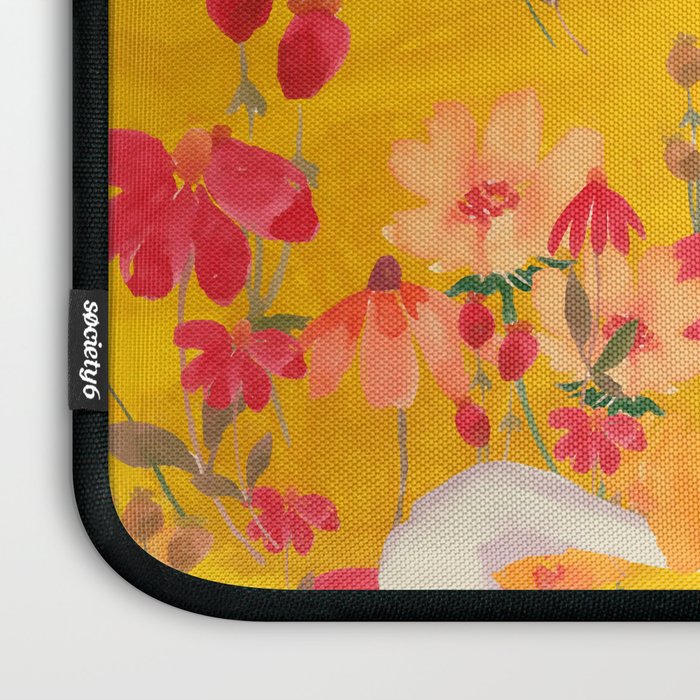 cat in a field of flowers 3 Laptop Sleeve Gallery Image 3