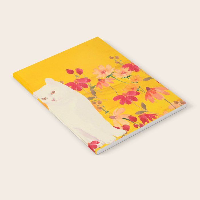 cat in a field of flowers 3 Notebook Gallery Image 2