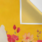 cat in a field of flowers 3 Wall Tapestry Gallery Image 3