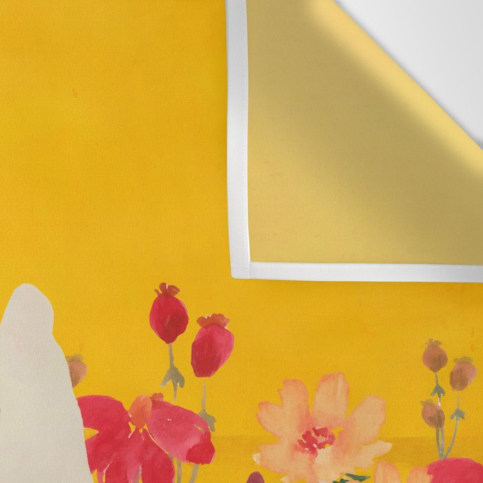 cat in a field of flowers 3 Wall Tapestry Gallery Image 3