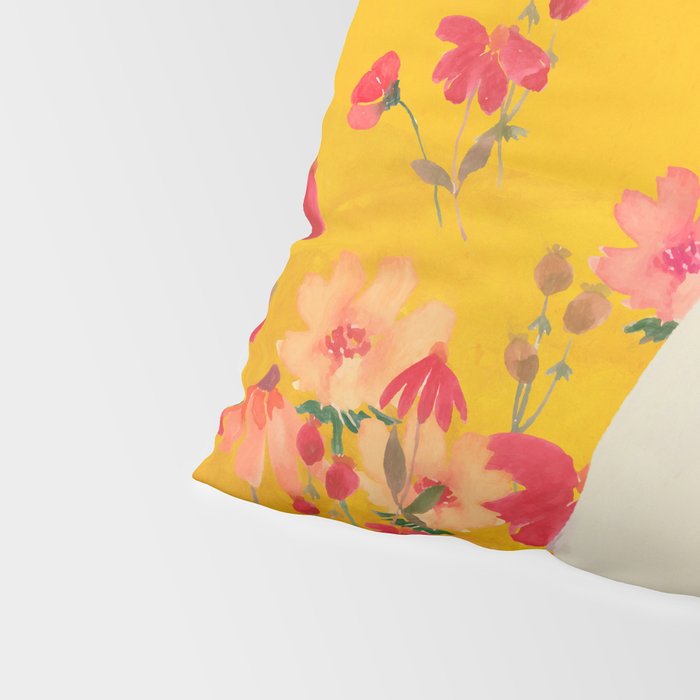 cat in a field of flowers 3 Pillow Sham Gallery Image 4