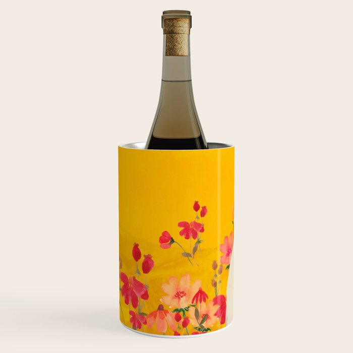 cat in a field of flowers 3 Wine Chiller Gallery Image 2