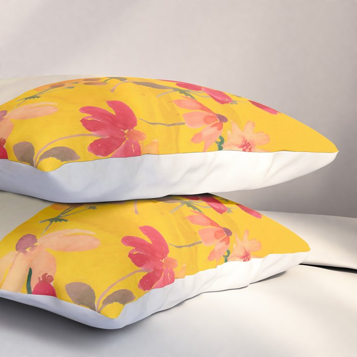 cat in a field of flowers 3 Pillow Sham Gallery Image 3