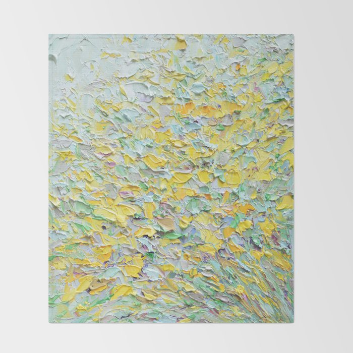 Forsythia Spring Throw Blanket Gallery Image 2