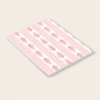 Coastal Fish Stripes Contemporary Cottage Pattern in Pastel Pink and White Notebook Gallery Image 3
