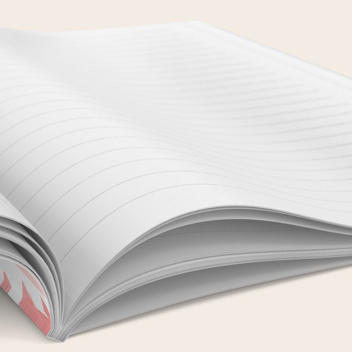 Coastal Fish Stripes Contemporary Cottage Pattern in Pastel Pink and White Notebook Gallery Image 2