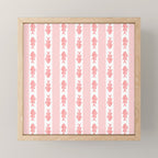 Coastal Fish Stripes Contemporary Cottage Pattern in Pastel Pink and White Mini Art Print Gallery Image 1