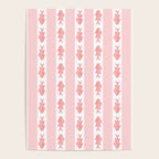 Coastal Fish Stripes Contemporary Cottage Pattern in Pastel Pink and White Poster Gallery Image 4