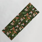 Vintage Dark Night Green Mushroom Forest Yoga Mat Gallery Image 1
