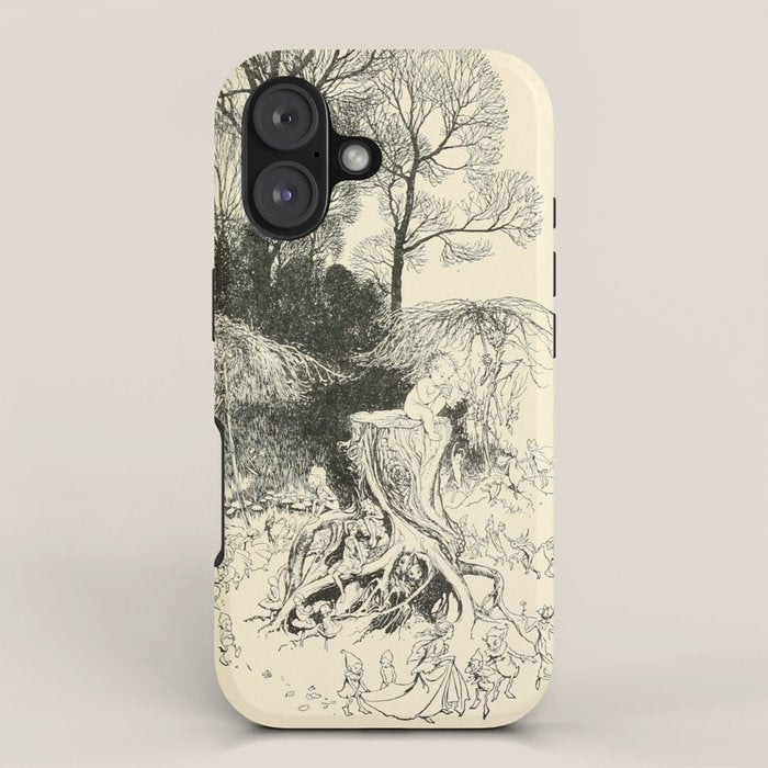 Trees by Arthur Rackham from "PeterPan in Kensington Gardens," 1906 iPhone Case Gallery Image 1