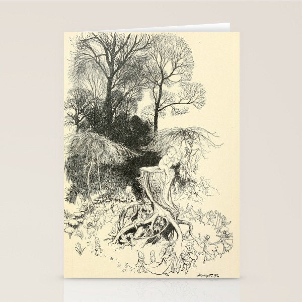 Trees by Arthur Rackham from "PeterPan in Kensington Gardens," 1906 Stationery Card Gallery Image 1