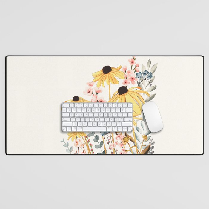 Summer Flowers Desk Mat Gallery Image 1