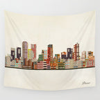 denver colorado skyline Wall Tapestry Gallery Image 4