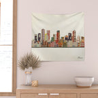 denver colorado skyline Wall Tapestry Gallery Image 2