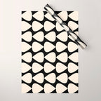 Plectrum Pattern in Almond Cream and Black Wrapping Paper Gallery Image 1