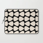 Plectrum Pattern in Almond Cream and Black Laptop Sleeve Gallery Image 1