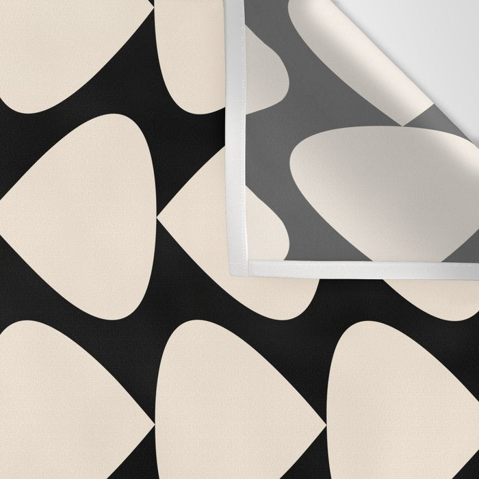 Plectrum Pattern in Almond Cream and Black Wall Tapestry Gallery Image 3