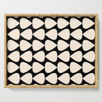 Plectrum Pattern in Almond Cream and Black Serving Tray Gallery Image 1
