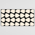 Plectrum Pattern in Almond Cream and Black Desk Mat Gallery Image 3