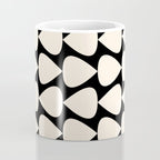 Plectrum Pattern in Almond Cream and Black Coffee Mug Gallery Image 4