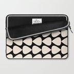 Plectrum Pattern in Almond Cream and Black Laptop Sleeve Gallery Image 2