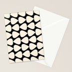 Plectrum Pattern in Almond Cream and Black Stationery Card Gallery Image 2