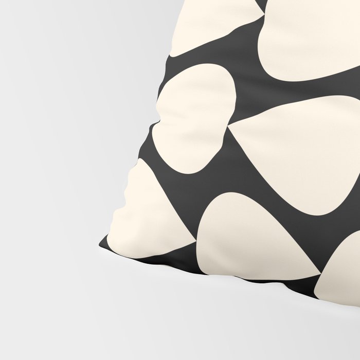 Plectrum Pattern in Almond Cream and Black Pillow Sham Gallery Image 4