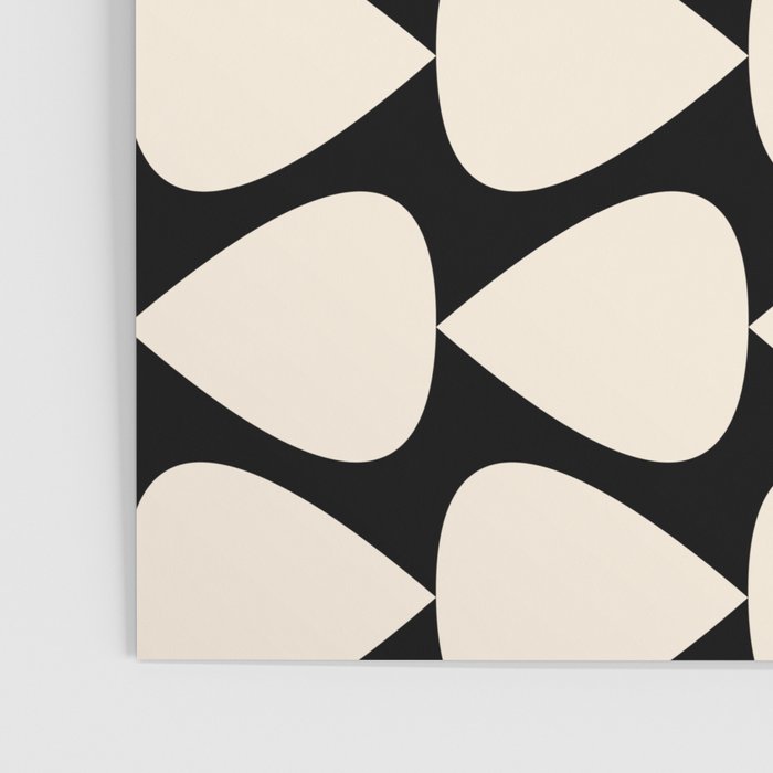 Plectrum Pattern in Almond Cream and Black Poster Gallery Image 3