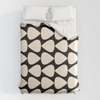 Plectrum Pattern in Almond Cream and Black Duvet Cover Gallery Image 6