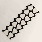 Plectrum Pattern in Almond Cream and Black Yoga Mat Gallery Image 1
