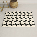 Plectrum Pattern in Almond Cream and Black Rug Gallery Image 1