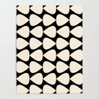 Plectrum Pattern in Almond Cream and Black Poster Gallery Image 4