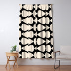 Plectrum Pattern in Almond Cream and Black Window Curtain Gallery Image 5