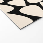 Plectrum Pattern in Almond Cream and Black Welcome Mat Gallery Image 2