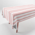 Classic Stripes XXIX - Blush Pink Tablecloth Gallery Image 1