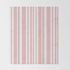 Classic Stripes XXIX - Blush Pink Throw Blanket Gallery Image 2