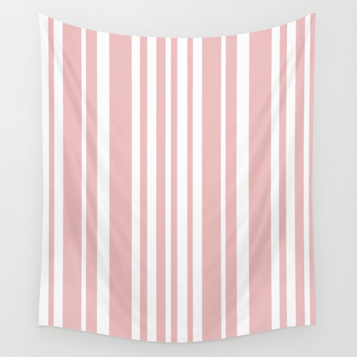 Classic Stripes XXIX - Blush Pink Wall Tapestry Gallery Image 4