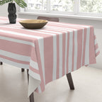 Classic Stripes XXIX - Blush Pink Tablecloth Gallery Image 3