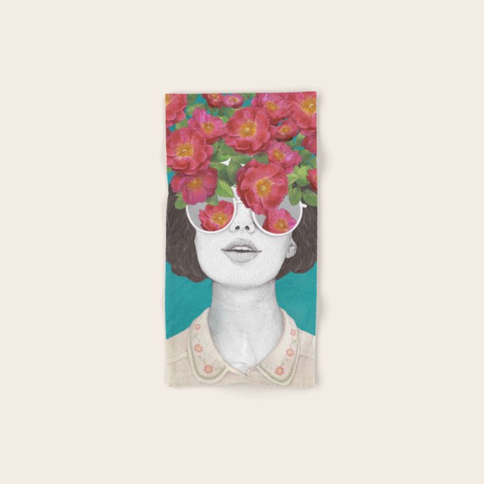 The optimist // rose tinted glasses Bath Towel Gallery Image 1