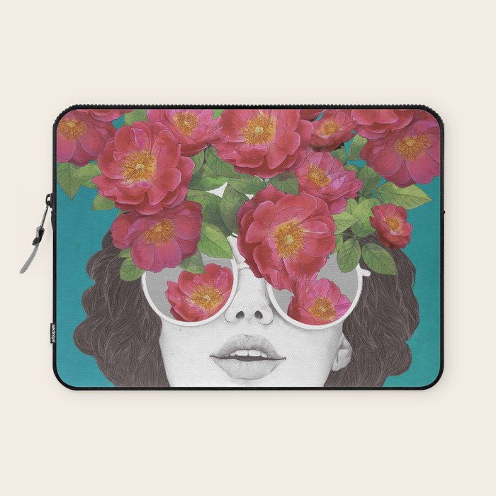 The optimist // rose tinted glasses Laptop Sleeve Gallery Image 1