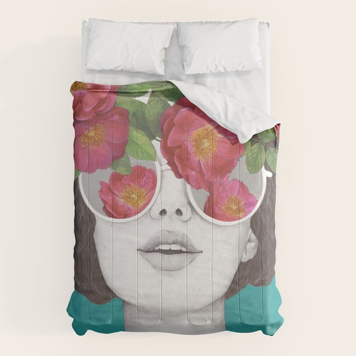 The optimist // rose tinted glasses Comforter Gallery Image 6
