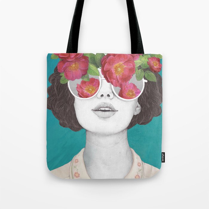 The optimist // rose tinted glasses Tote Bag Gallery Image 1