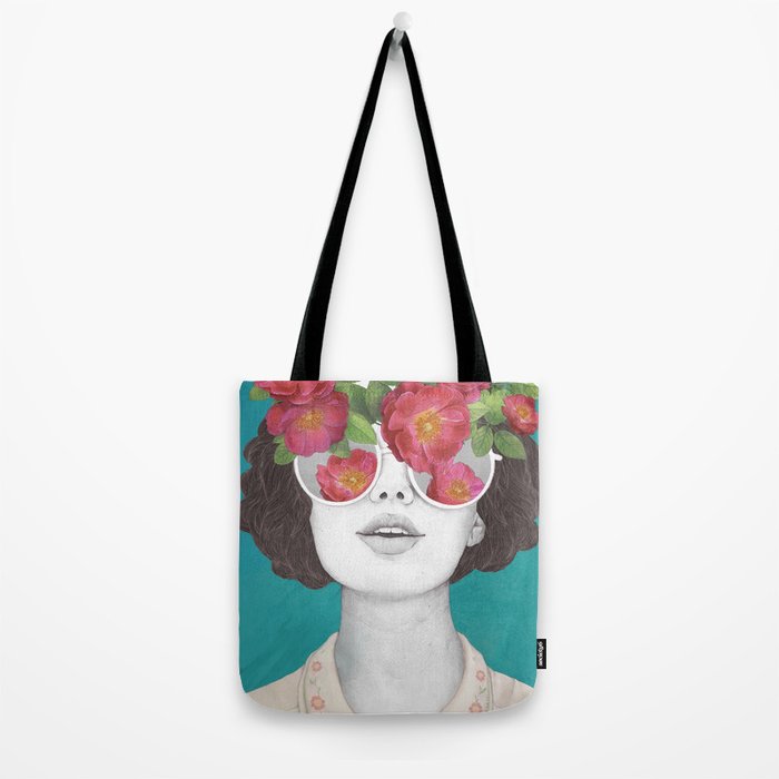 The optimist // rose tinted glasses Tote Bag Gallery Image 2