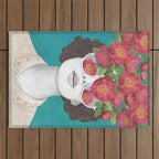 The optimist // rose tinted glasses Outdoor Rug Gallery Image 1