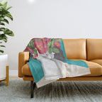 The optimist // rose tinted glasses Throw Blanket Gallery Image 1