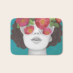 The optimist // rose tinted glasses Bath Mat Gallery Image 1